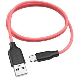 Кабель Hoco X21 Plus Silicone USB - Type-C 3.0A/1m (Чорно-Червоний)