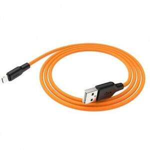 Кабель Hoco X21 Plus Silicone USB - Lightning 2.4A/1m (Чорно-помаранчевий)