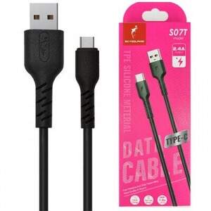 Кабель SkyDolphin S07T TPE High Elastic Line USB - Type-C 2.4A/1m (Білий)