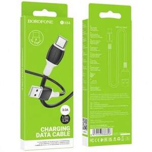 Кабель Borofone BX84 USB - Type-C 3.0A/1m (Чорний)