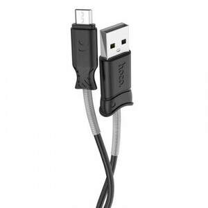 Кабель Hoco X24 Pisces USB - MicroUSB 2.4A/1m (Червоний, чорний)