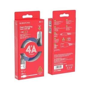 Кабель Borofone BU13 Craft USB - MicroUSB 4A/1.2m (Чорно-синій)