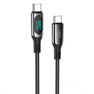 Кабель Hoco S51 Display Type-C - Type-C 100W/1.2m (Чорний)