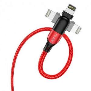 Кабель Hoco U100 Orbit USB - Lightning 2.4A/1.2m (Червоний)
