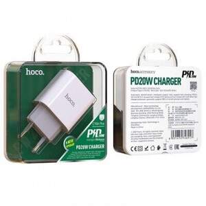 Мережевий Зарядний Пристрій Hoco C76A Plus (PD) 1Type-C/3.0A/20W (Білий)