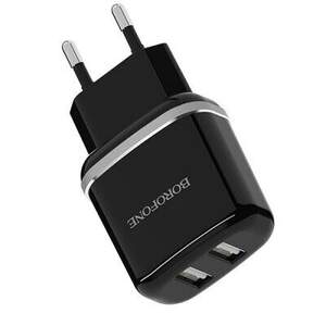 Мережевий Зарядний Пристрій Borofone BA25A 2USB/2.4A (Чорний)