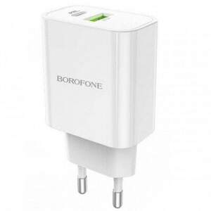 Мережевий Зарядний Пристрій Borofone BA55A (PD/QC3.0) 1Type-C/1USB/2.4A/20W (Білий)