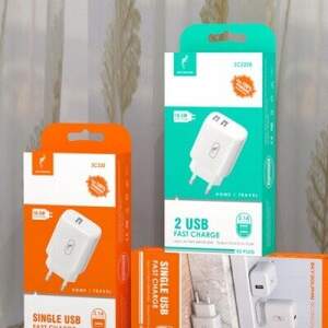 Мережевий Зарядний Пристрій USB SkyDolphin SC22EL Lightning 1USB/2.1A (Білий)