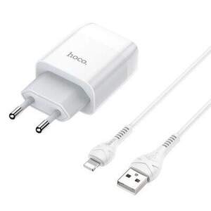 Мережевий Зарядний Пристрій Hoco C72A 1USB/2.1A + Lightning (Білий)