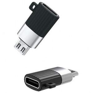 Перехідник XO NB149C MicroUSB - Type-C (Чорний)