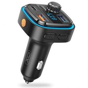 FM Модулятор XO BCC08 (QC3.0/PD) 18W/2USB + 18W (Чорний)